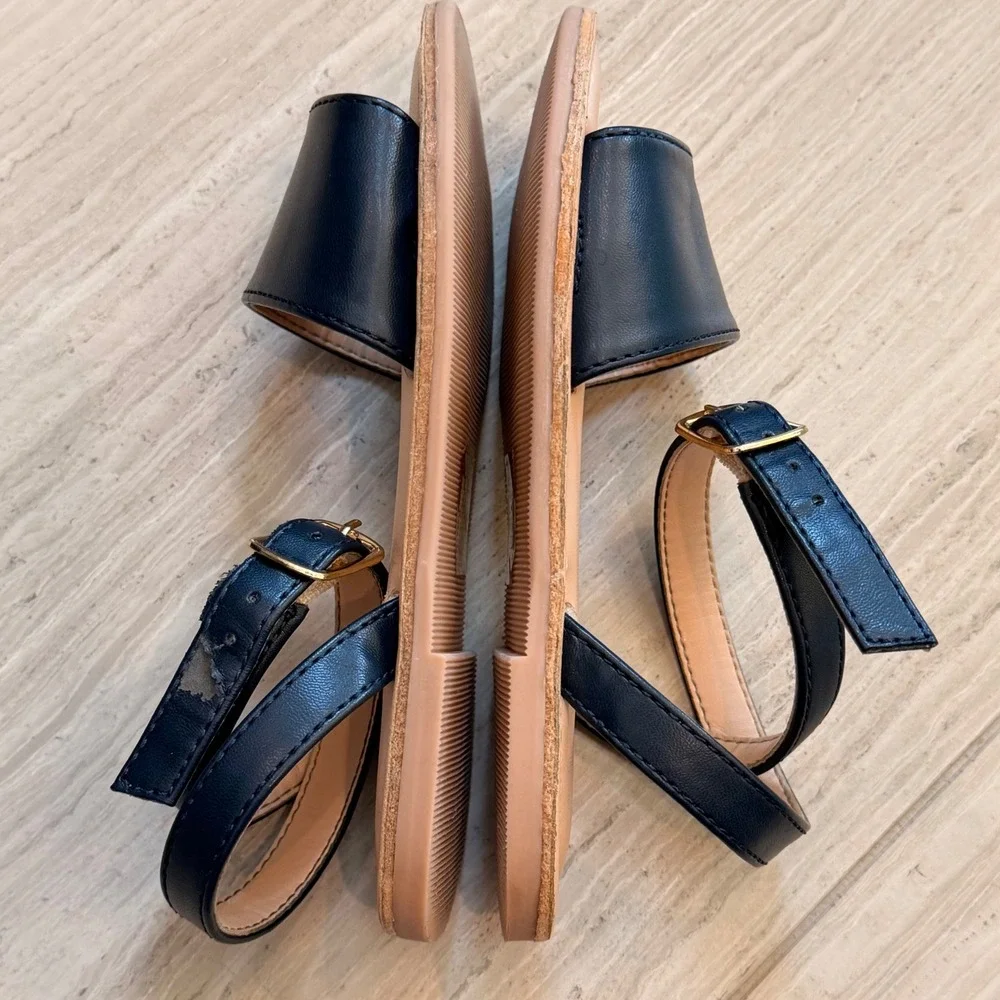 Crewcuts Sandals Ankle Strap Outing Vacation Walking Comfort Navy Blue BF051 K11